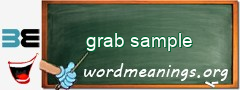 WordMeaning blackboard for grab sample